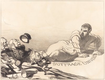 Una pánica de liliputienses... de Honoré Daumier