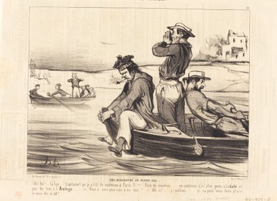Un Encuentro en Plena Agua de Honoré Daumier