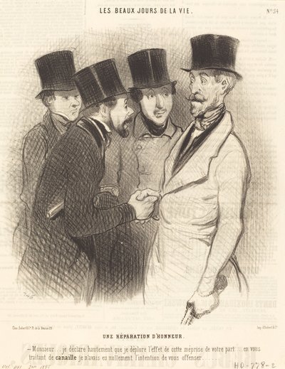 Una Reparación de Honor de Honoré Daumier