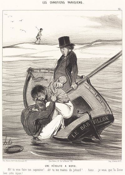 Una revuelta a bordo de Honoré Daumier