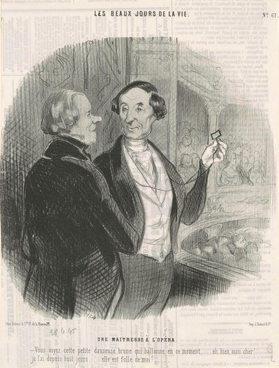 Una amante en la ópera de Honoré Daumier