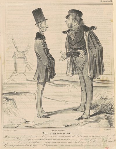 Una mina de oro que duerme de Honoré Daumier