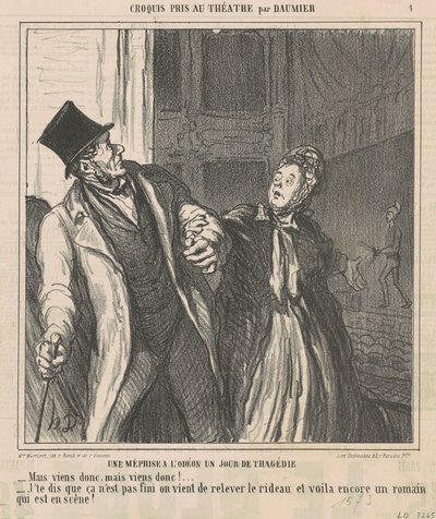 Una confusión en el Odéon de Honoré Daumier