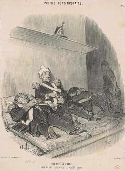 Una noche en el puesto de Honoré Daumier