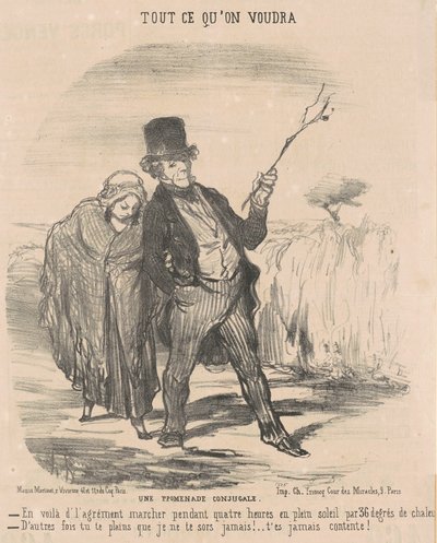 Un Paseo Conyugal de Honoré Daumier