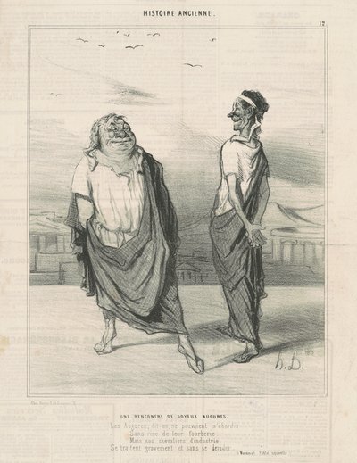 Un Encuentro de Alegres Augurios de Honoré Daumier