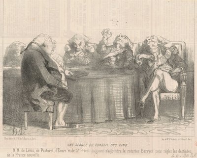 Una sesión del consejo de los cinco de Honoré Daumier