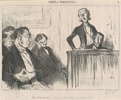 Una velada musical de Honoré Daumier