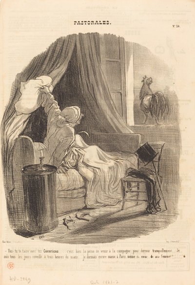 ¿Vas a callarte con tus cocoricos...? de Honoré Daumier