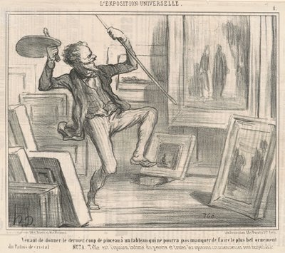 Venant de donner le dernier coup de pinceau ... de Honoré Daumier