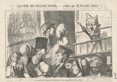 Villageois économes se contentant ... ; En el campo, no hay huelgas de cocheros ... de Honoré Daumier
