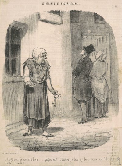 Veinte sueldos de denier a Dios de Honoré Daumier
