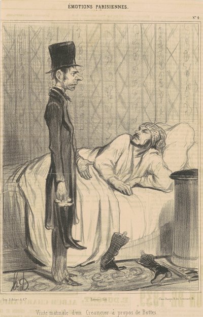Visita matinal de un acreedor de Honoré Daumier