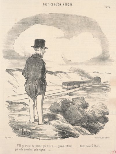 Ahí va mi mujer... de Honoré Daumier