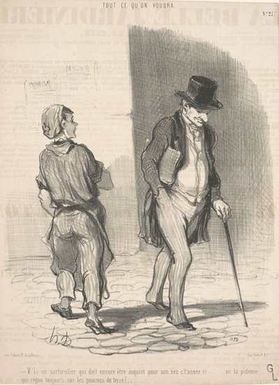 Aquí hay un particular que debe estar inquieto de Honoré Daumier