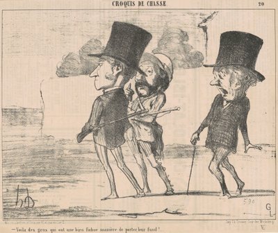 Aquí hay gente que tiene... una manera maldita... de Honoré Daumier