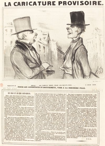 ¡Vaya!... un tiempo famoso para los guisantes de Honoré Daumier