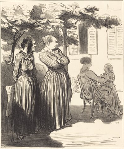 Voila una mujer que, a la hora solemne... de Honoré Daumier