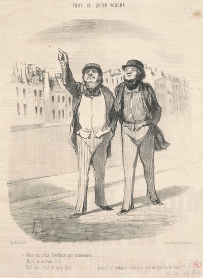 ¿Ves?, es el eclipse que comienza... de Honoré Daumier