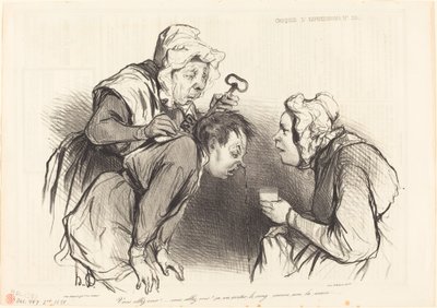 ¡Vas a ver!... eso va a detener la sangre... de Honoré Daumier