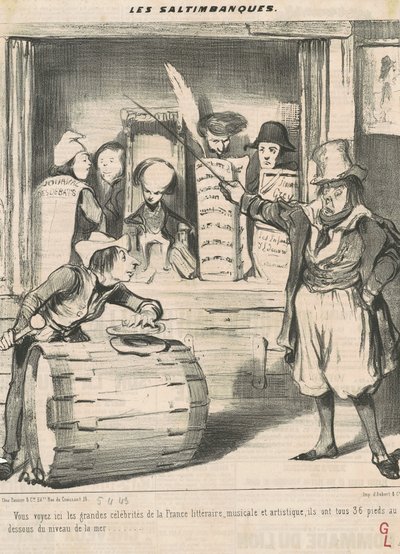 Ustedes ven aquí las grandes celebridades... de Honoré Daumier