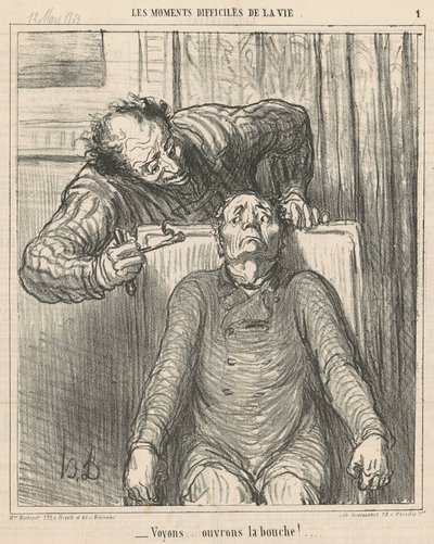 Veamos... ¡abramos la boca! de Honoré Daumier