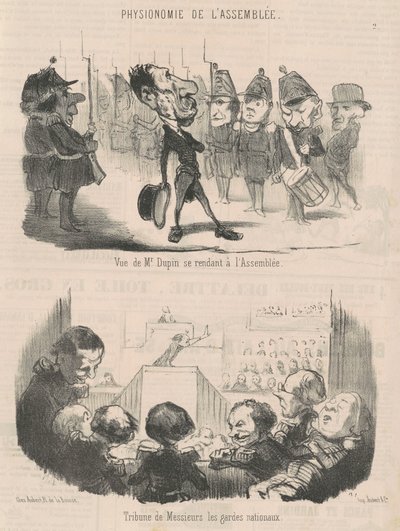 Vista del Sr. Dupin yendo a la asamblea de Honoré Daumier