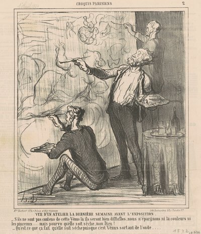Vista de un taller... de Honoré Daumier