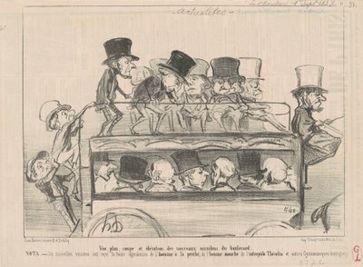 Vista... y elevación de... ómnibus del bulevar... de Honoré Daumier