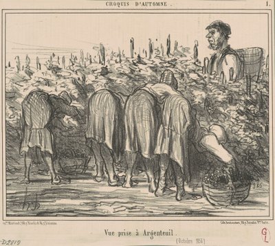 Vista tomada en Argenteuil (Octubre 1856) de Honoré Daumier