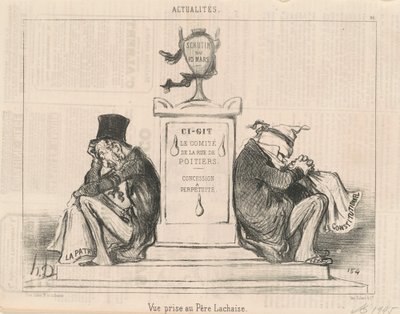 Vista tomada en el Père Lachaise de Honoré Daumier