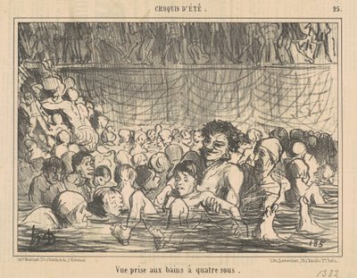 Vista tomada en los baños a cuatro sous de Honoré Daumier