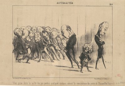 Vista tomada en la sala de los pasos perdidos de Honoré Daumier