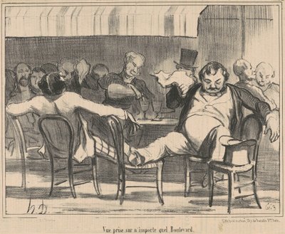 Vista tomada en cualquier bulevar de Honoré Daumier