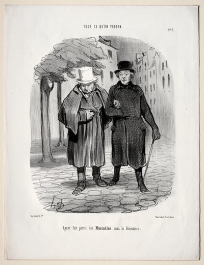 Lo Que Quieras, Placa 7: Habiendo Tomado el Papel de Dandis bajo el Directorio de Honoré Daumier