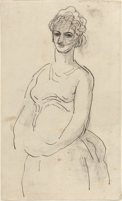 Mujer con Velo de Honoré Daumier