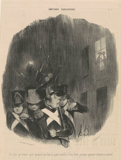 Lo que prueba que cuando se hace... patrulla de Honoré Daumier