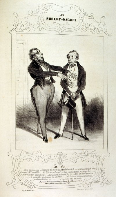 ilustraciones sobre ideas y leyendas Philipon bajo el título Les Cent y Robert Macaire de Honoré Daumier