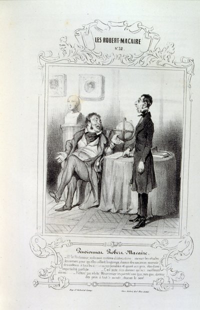 ilustraciones sobre ideas y leyendas Philipon bajo el título Les Cent y Robert Macaire de Honoré Daumier