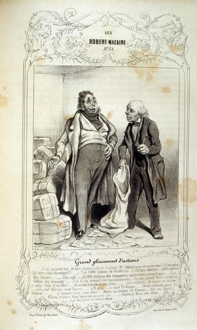 Ilustraciones sobre ideas y leyendas de Philipon bajo el título Les Cent y Robert Macaire de Honoré Daumier