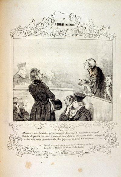 Ilustraciones sobre ideas y leyendas Philipon bajo el título Les Cent y Robert Macaire de Honoré Daumier