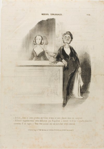 "- Arthur, me habías prometido un trono y lo único que has hecho es ponerme detrás de un mostrador. - Eloise, recuerda la definición de Napoleón de un trono: 