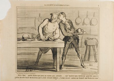 "- Me alegro de que no seamos científicos, de lo contrario Monsieur también nos invitaría a degustar esa joroba de camello que encargó a Argelia... ¡Preferiría disfrutar de una comida de joroba de ternera!", plato 8 de La Sopciété D