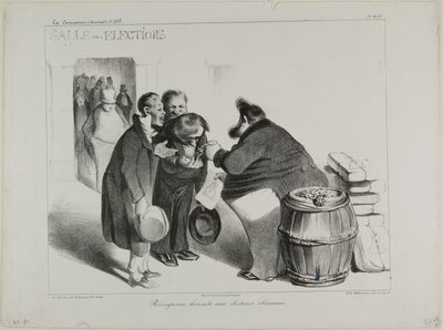 Una justa recompensa a los votantes obedientes, plancha 404 de Honoré Victorin Daumier