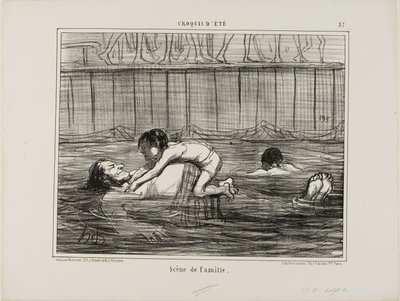 Escena familiar, lámina 37 de Croquis D