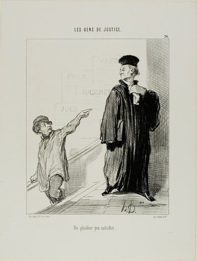 Un litigante bastante insatisfecho, lámina 26 de Les Gens De Justice de Honoré Victorin Daumier