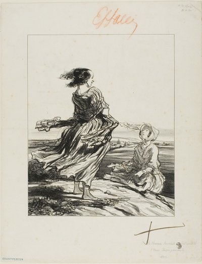 Una activista, de Les Femmes Socialistes de Honoré Victorin Daumier