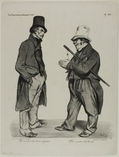 Un Inversor de Bonos de Cortes Españolas. Un Inversor de Bonos de las Cortes Españolas, lámina 423 de Honoré Victorin Daumier