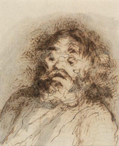 Hombre barbudo de Honoré Victorin Daumier