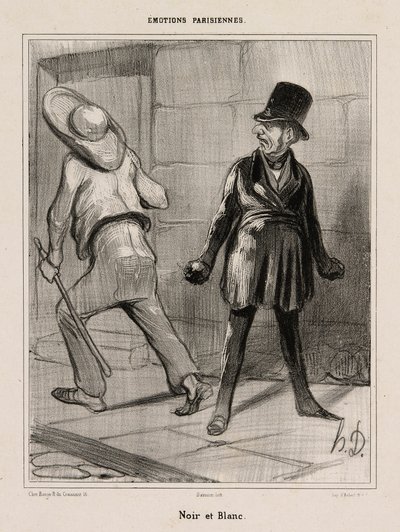 Blanco y negro, lámina 23 de Émotions Parisiennes de Honoré Victorin Daumier